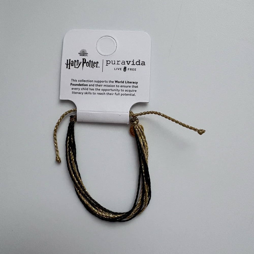 Pura Vida Black and Gold Harry Potter Multi-Strand Bracelet